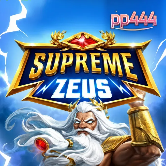 Tampilan visual slot Supreme Zeus dengan estetika mitologi modern